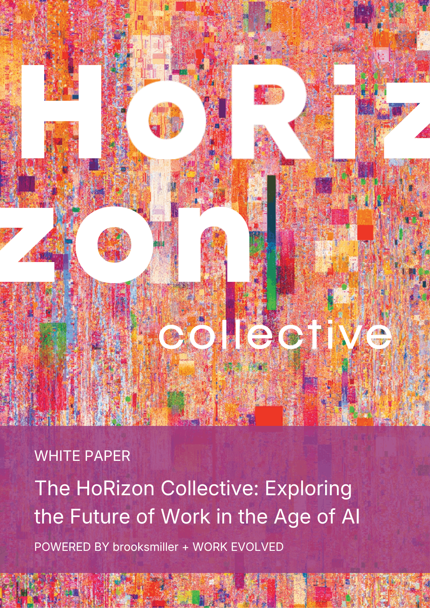 Cover of the Horizon Collective white paper: Exploring the Future of Work in the Age of AI